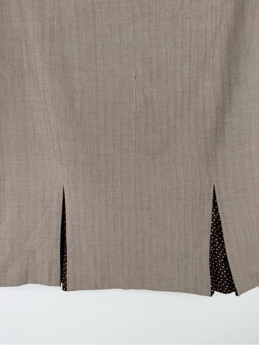 Vintage Chadwick’s Women’s Taupe Pleated Polka Dot Accent Skirt 16